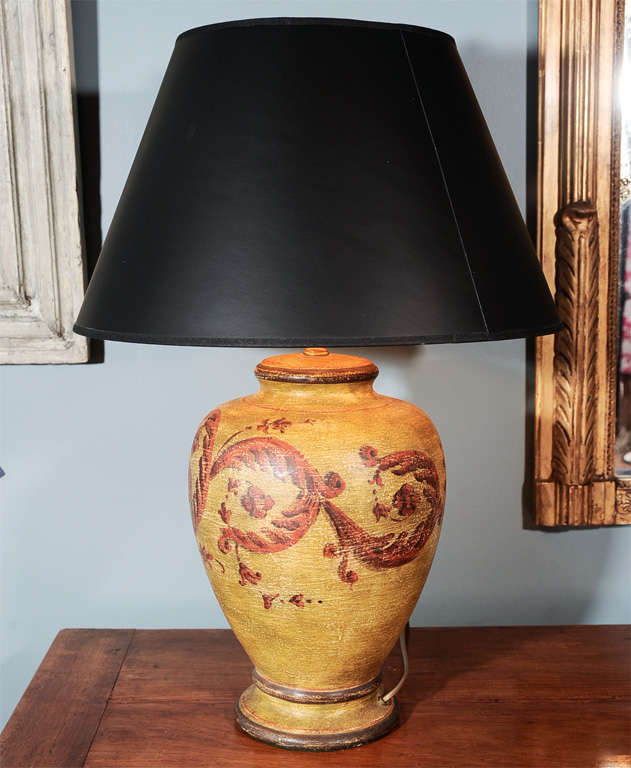 Painted Italian Urn Lamp 2