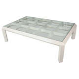 Large White Lacquer Coffee Table