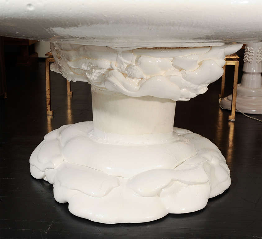 Contemporary Round Dining Table in Polyurethane by Louis Durot