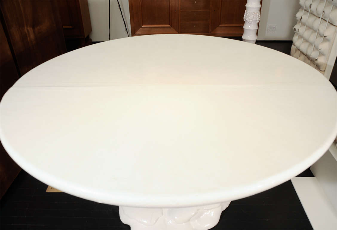 Round Dining Table in Polyurethane by Louis Durot 2
