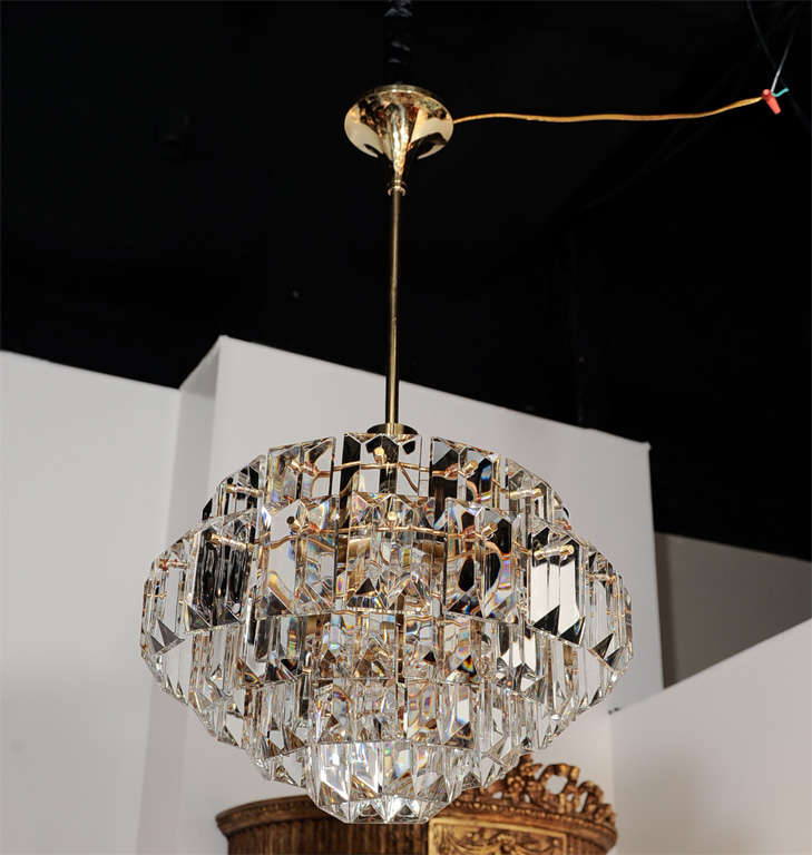 5 Tier Faceted Crystal Chandelier by Kinkeldy