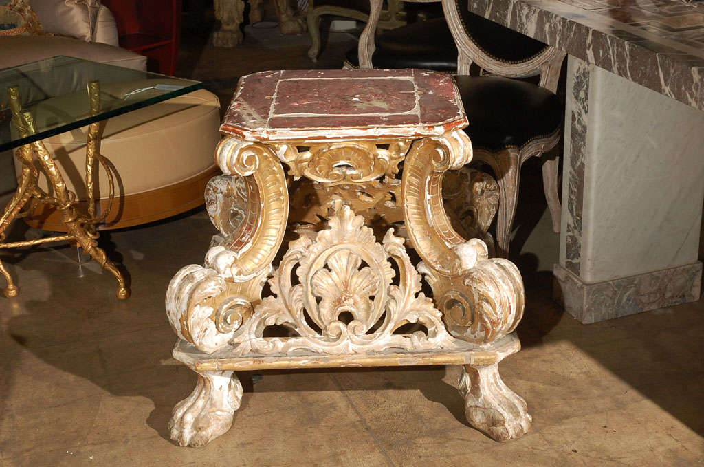 19th Century Italian  Rococo Table Base For Sale 3