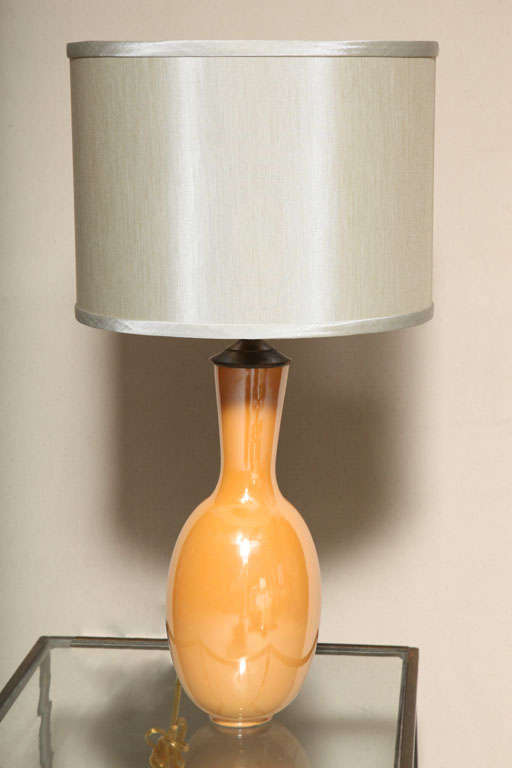 Pair of Iridescent Ceramic Lamps