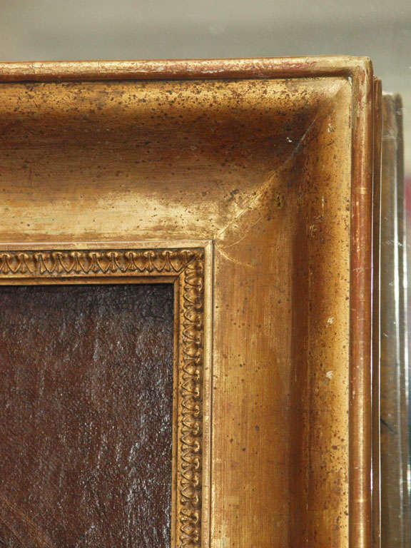 17th C., Painting of Putti's on in 19th C. gilded French Frame For Sale 4
