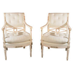 pair of French directoire chairs Antique pair of French directoire chairs