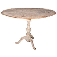 Antique Swedish Baroque Tilt-Top Table