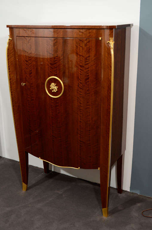 Fine Walnut Cabinet by Jules Leleu In Good Condition In New York, NY