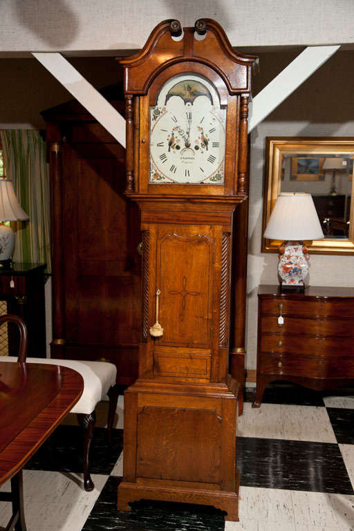 Welsh Oak Tall Case Clock For Sale 3