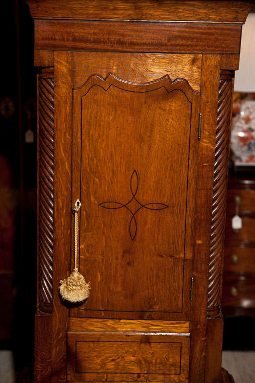 Georgian Welsh Oak Tall Case Clock For Sale