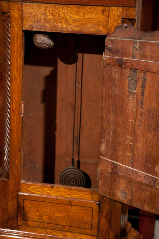19th Century Welsh Oak Tall Case Clock For Sale
