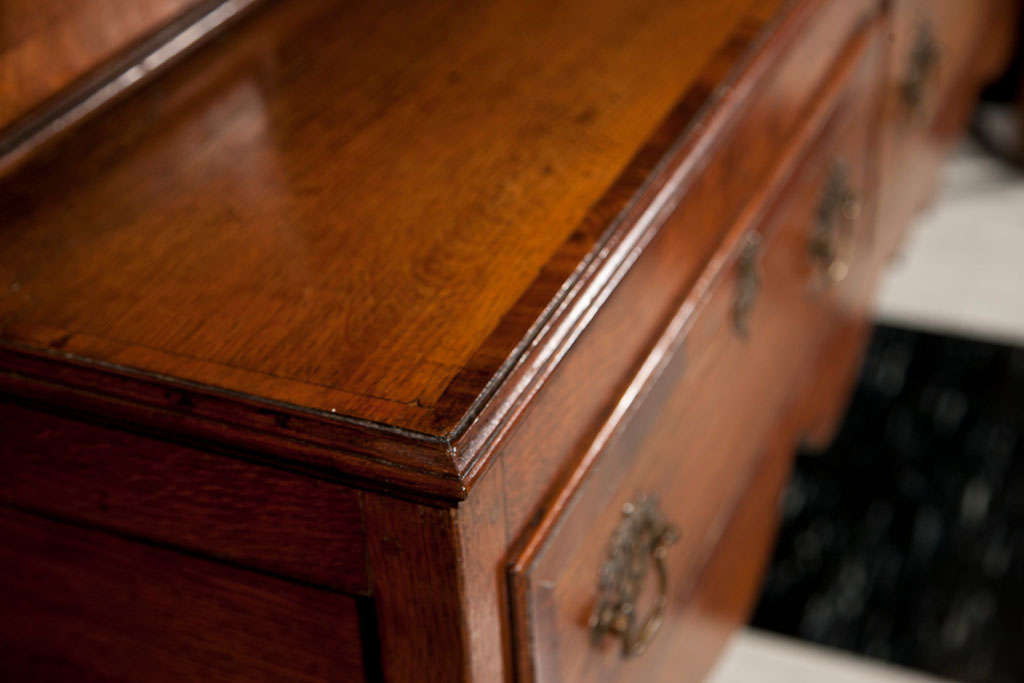 Cross-Banded Welsh Oak Dresser on Cabriole Legs For Sale