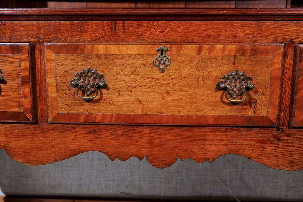 19th Century Welsh Oak Dresser on Cabriole Legs For Sale