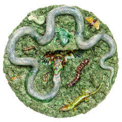 19th Century Palissy Style Plate by Jose A. Cunha