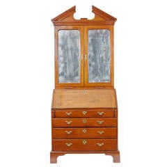 18th Century Georgian Mahogany Bureau Bookcase with Mirrored Doors 5
