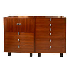 2 coordinating George Nelson walnut dressers, mfg. Herman Miller