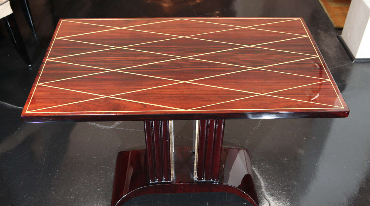 Art Deco Rosewood Marquetry Side Table