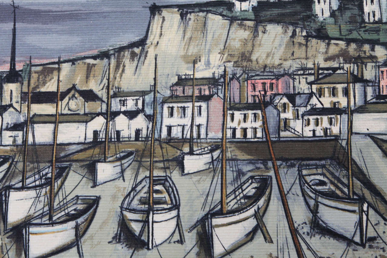 « The Harbor at Low Tide » de Bernard Buffet Excellent état - En vente à Los Angeles, CA