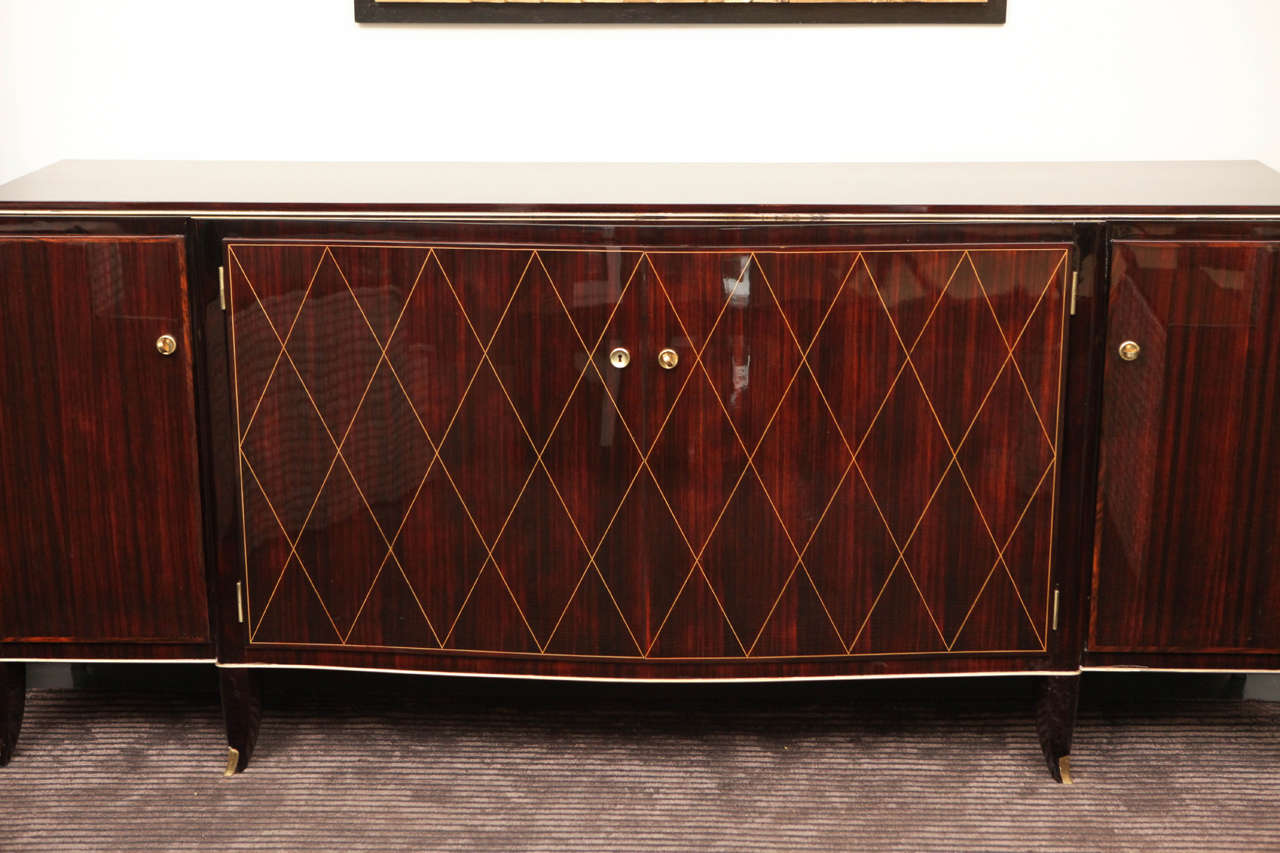 Art Deco Rosewood Marquetry Sideboard by Albert Fournier