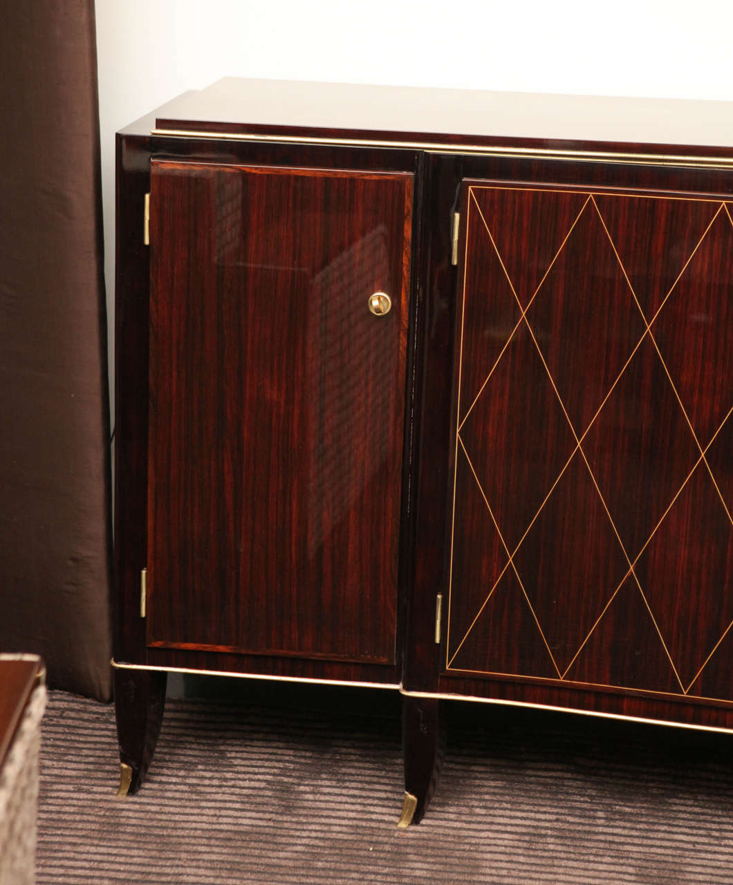 French Rosewood Marquetry Sideboard by Albert Fournier