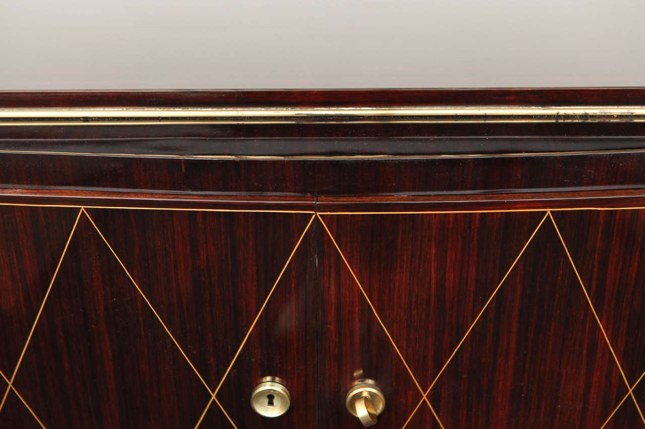 Rosewood Marquetry Sideboard by Albert Fournier In Excellent Condition In Los Angeles, CA