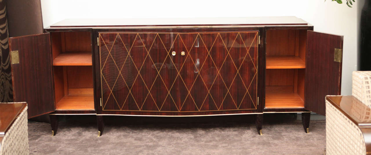 Rosewood Marquetry Sideboard by Albert Fournier 3
