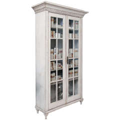 Painted Swedish Two Door Cabinet