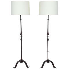 Pair of Iron Standing Lamps