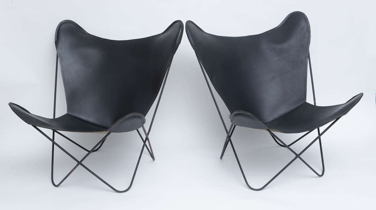 Mid-Century Modern Original Butterfly Chairs by Jorge Ferrari-Hardoy, Argentina, 1940s