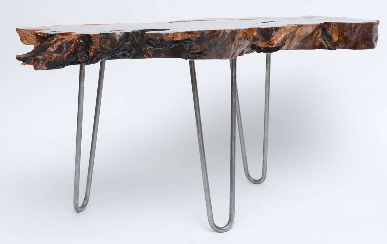 Iron Gorgeous Redwood Coffee Table