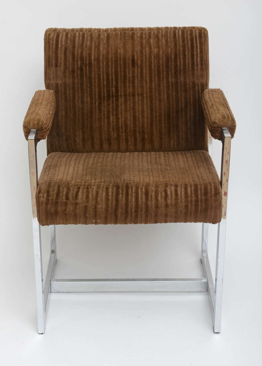 Set di 4 bellissime poltrone cromate di Comfort Designs.  Anni '60 USA