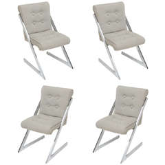 Milo Baughman for DIA Chrome Dining Chairs  AND Matching Table SATURDAY SALE
