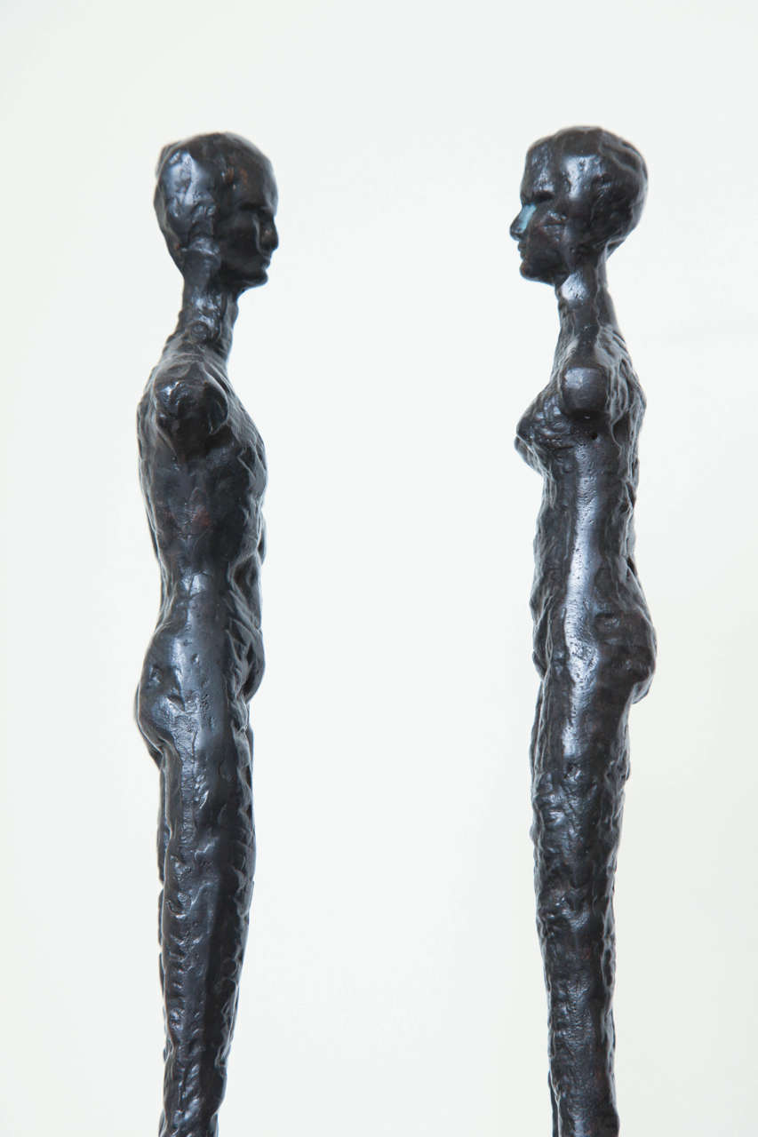 Pair of Bronze Figurines in the Style of Giacometti 5