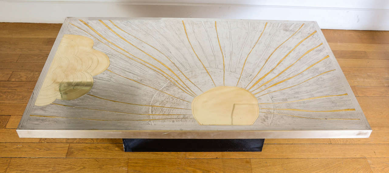 Rectangular coffee table by Georges Matthias, 1970's 1