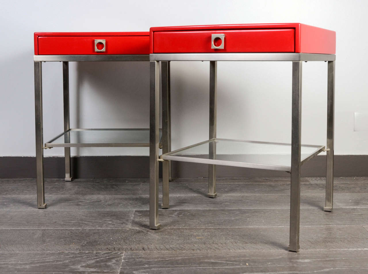 Pair of Guy Lefebvre Side Tables In Good Condition In Paris, FR
