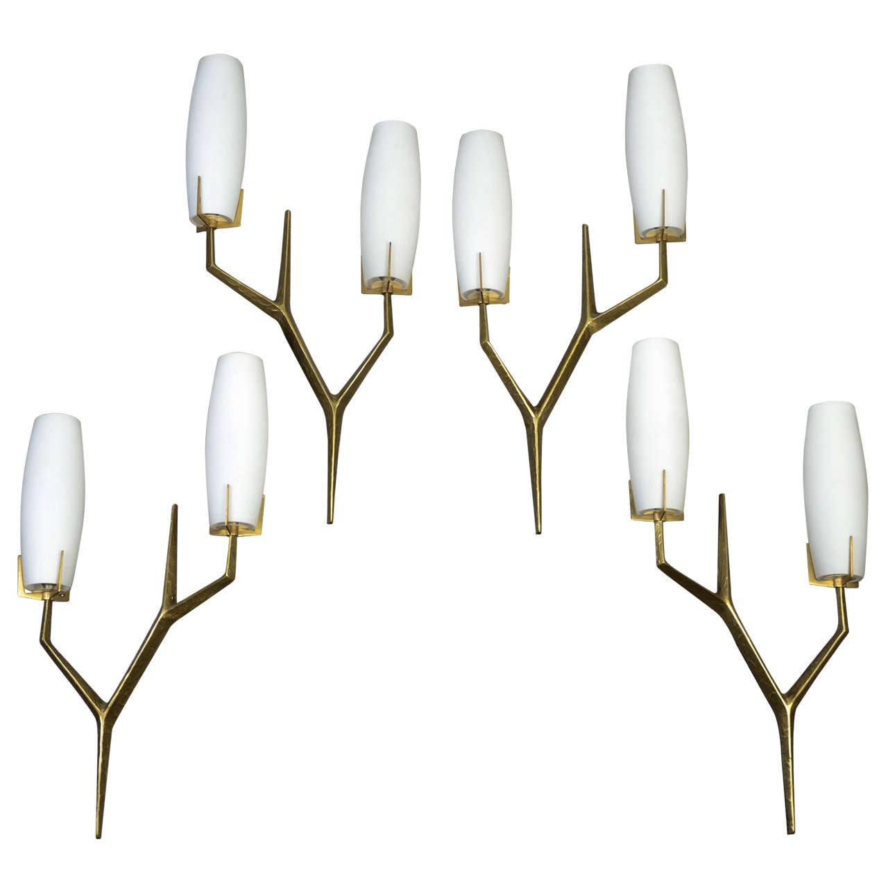 Rare Set of Four Wall Lamps by Arlus