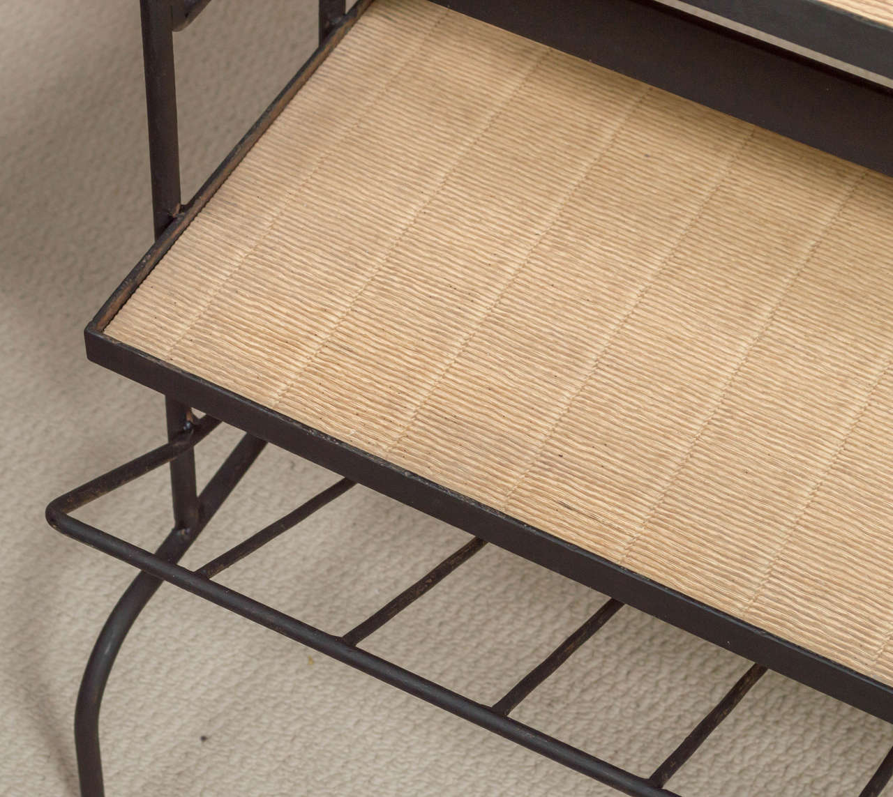 Mid-20th Century Jacques ADNET Magazine Rack Table For Sale