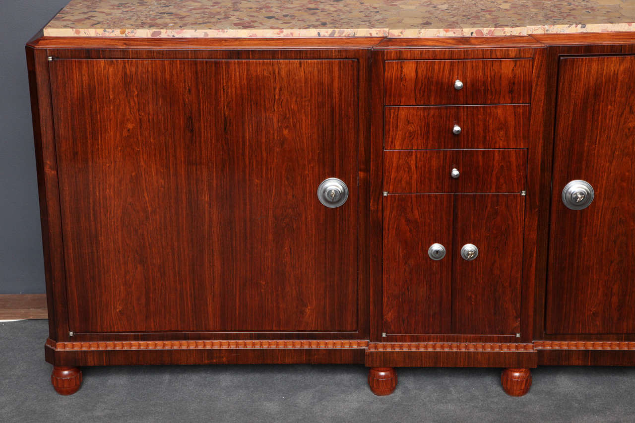 French Fine and Early Art Deco Sideboard by Jules Leleu