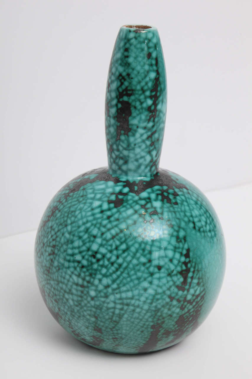 Glazed ceramic vase by Primavera.  
Signed on base: Primavera, Made in France