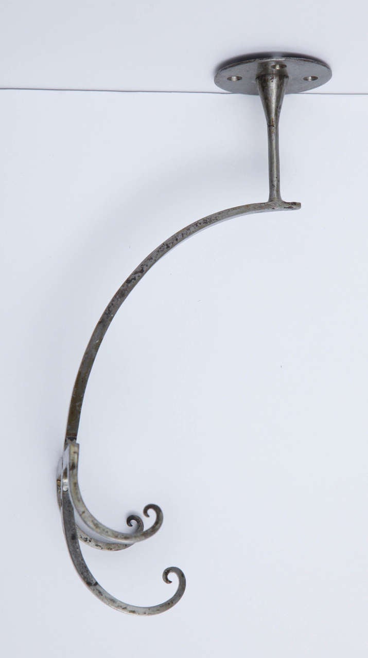Jules Bouy, Set of Three Iron Hooks, USA, C. 1920 In Good Condition In New York, NY