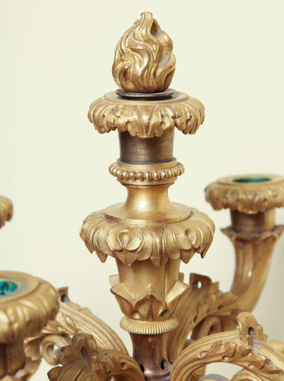 Pair of Louis Philippe Ormolu and Bronze Candelabra, French, circa 1830 For Sale 1