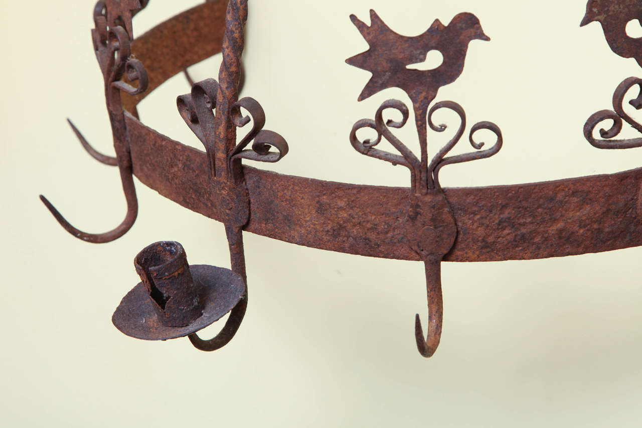 Pair of Wrought Iron Flush-Mounted Game Racks, American, 18th Century For Sale 2