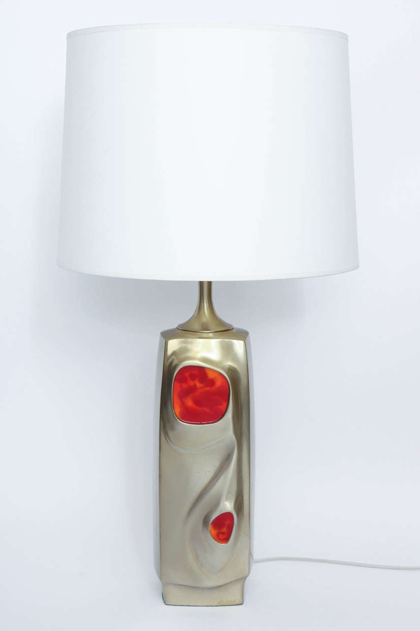 Mid-Century Modern Pair of 1970s Sculptural Table Lamps