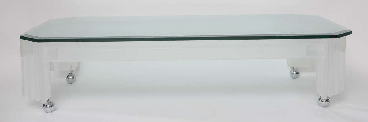 SALE SALE SALE !  Oblong Lucite Coffee Table ORIGINAL  1960's