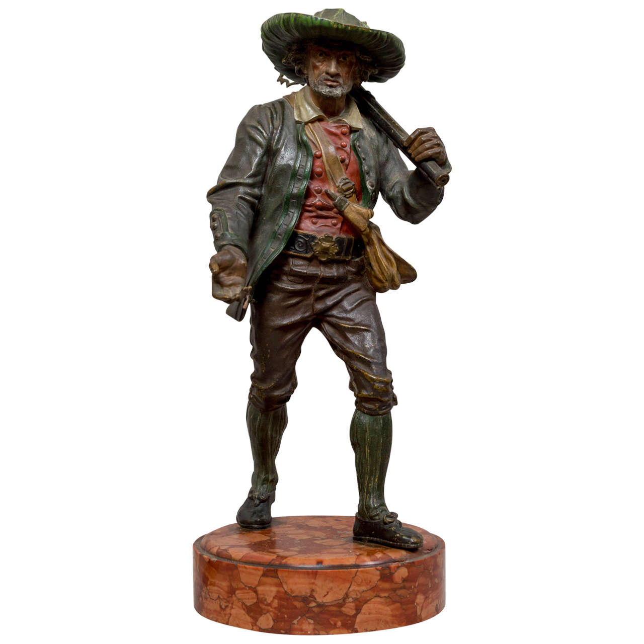 Cold Painted Vienna Bronze Figure of a Hunter