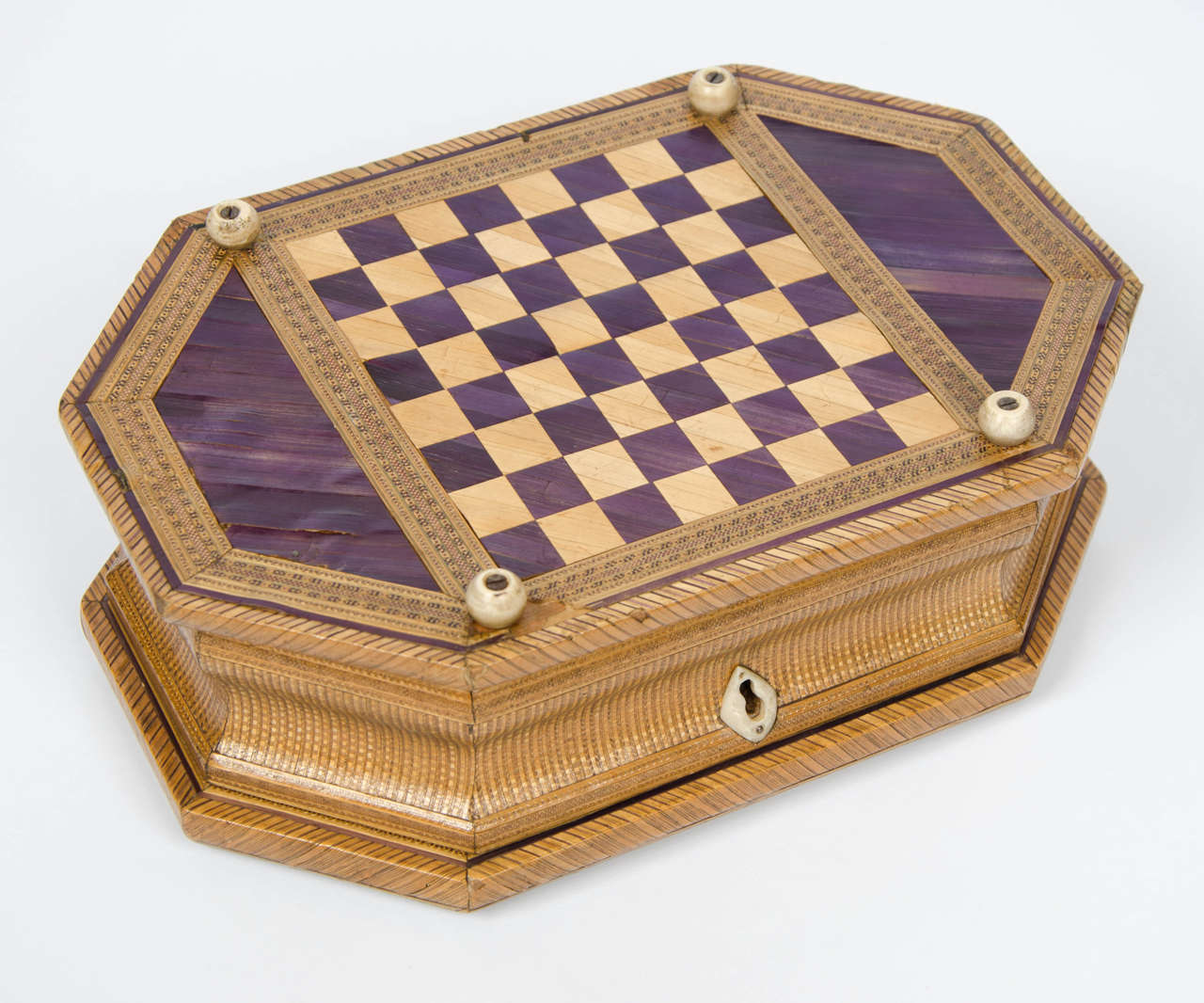 French Napoleonic Straw Work Box 3