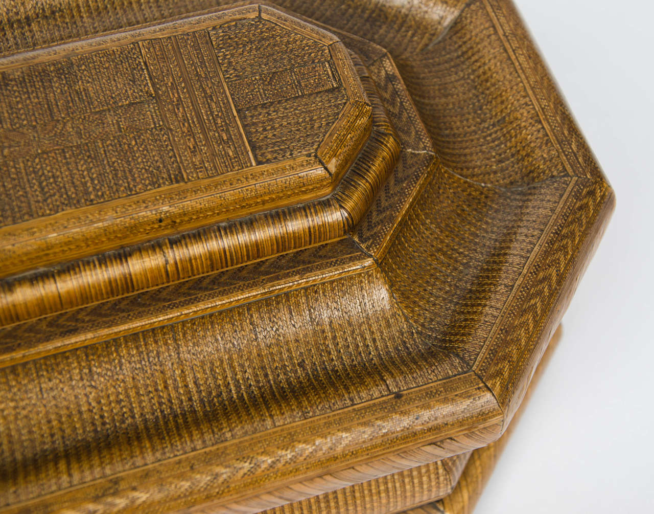 French Napoleonic Straw Work Box at 1stdibs