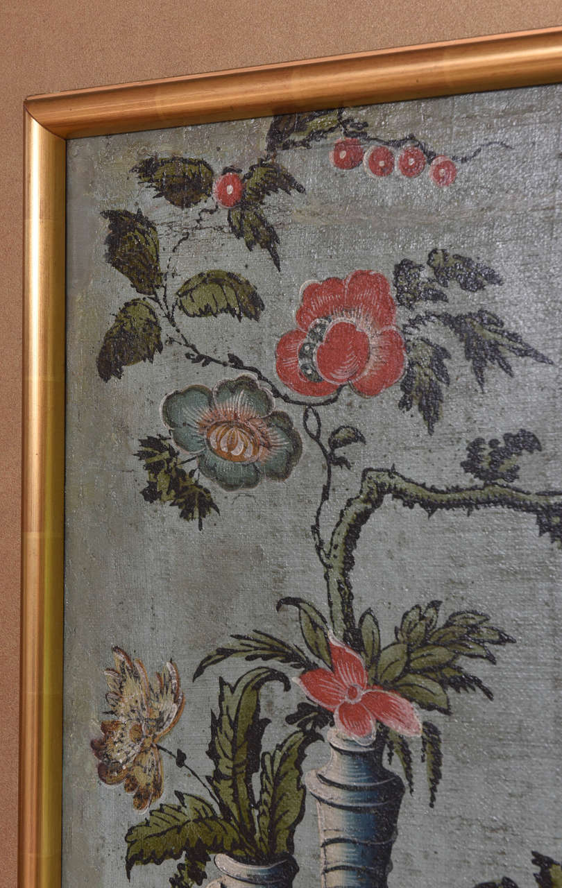 Set of Four 18th Century Italian Chinoiserie Oil on Canvas Paintings In Excellent Condition In New York, NY