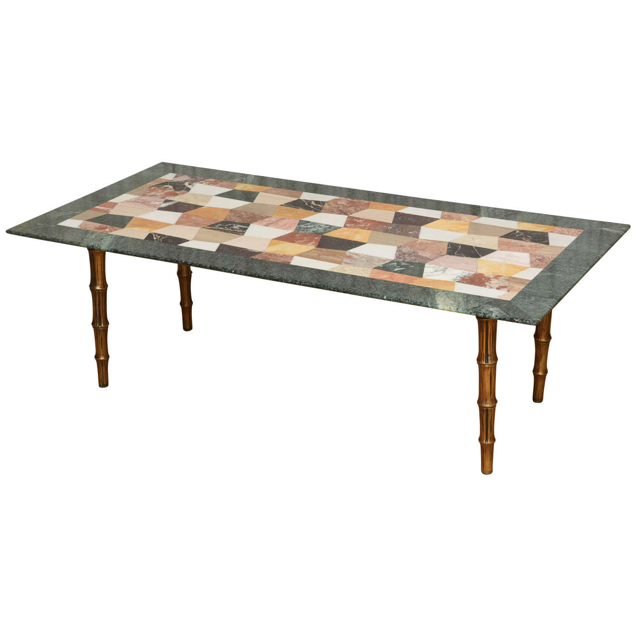 Mid-Century Italian Pietra Dura-Top Cocktail Table