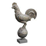 Zinc Rooster Weathervane on Table Stand