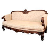 A PAIR OF WILLIAM IV ROSEWOOD LARGE SOFAS